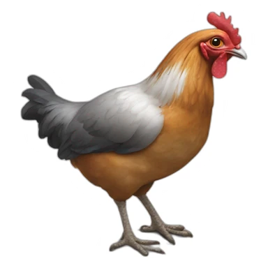 poule mange du caca sticker