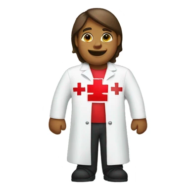 A red cross volunteer sticker