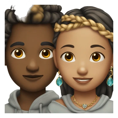 girls and boy with jewelry and tattoos sticker