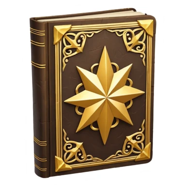 fantasy magic golden book low poly sticker