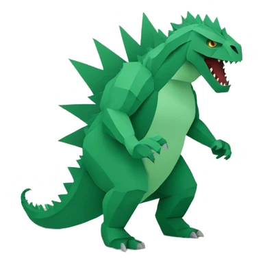 paper colored paper godzilla sticker