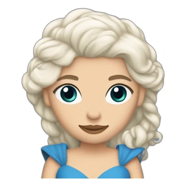 daenerys targaryen in blue dress sticker