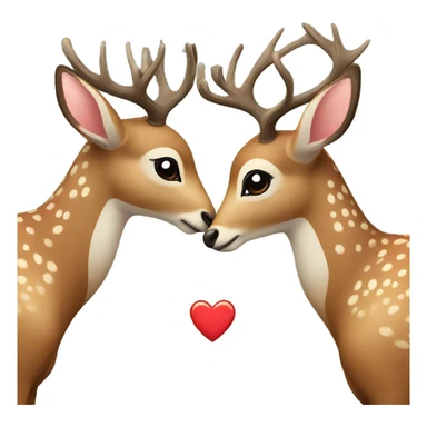 two deer in love sticker