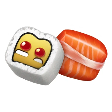 Coeur avec 2 sushis sticker
