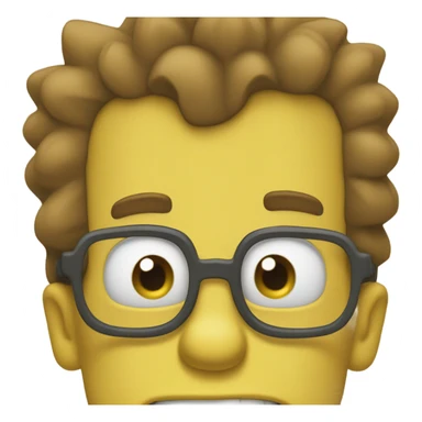 Bart Simpson's face sticker