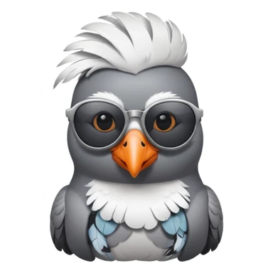 una paloma cool con lentes de sol sticker