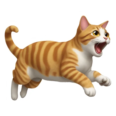 cat jumping up and down  sticker