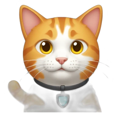 ginger cat play video game sticker