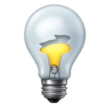 broken lightbulb sticker