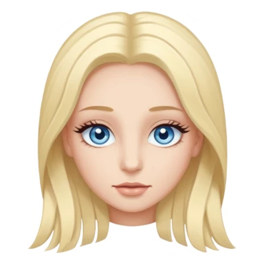 Eyelash with extensions and light blue eyes sticker