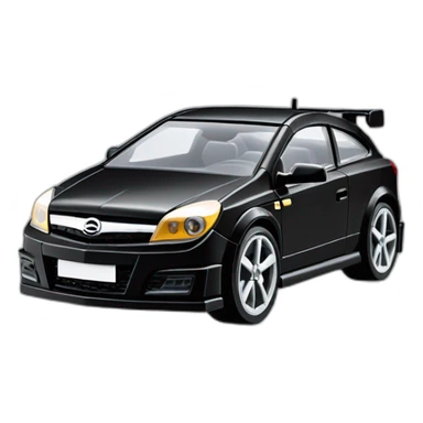 black opel astra h opc lego car sticker