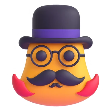 quantum physics particle with a mustache and monocle sticker