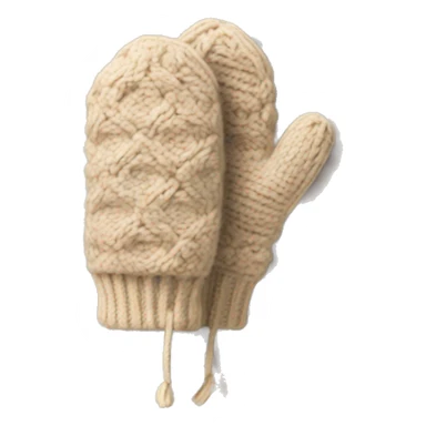 Cozy mittens beige sticker