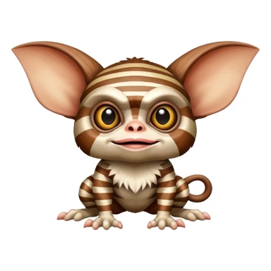 brown and white stripe gremlin fro movie gremlins sticker