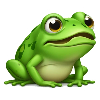 tired frog sticker
