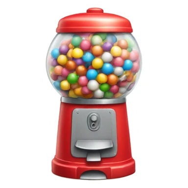 Gumball machine with face  sticker