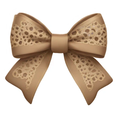 Pale brown lace bow sticker
