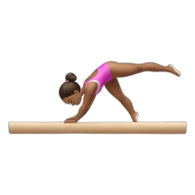 gymnast on balance beam sticker