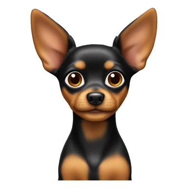Toy terrier with hairy ear sticker