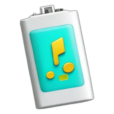 50% phone battery with musical note sticker