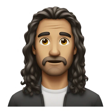 Man with barbar and long hair sarcastic sticker