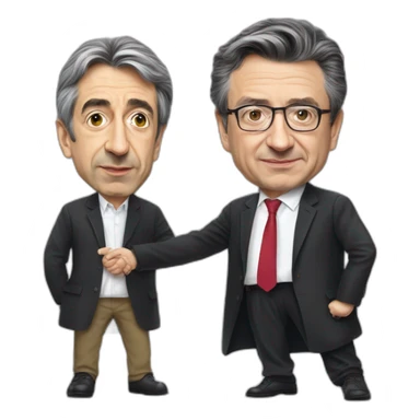 Éric Zemmour et Jean Luc mélanchon sticker