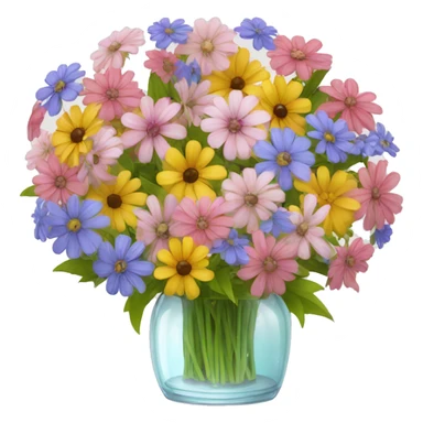 1000 flowers in a clear vase sticker