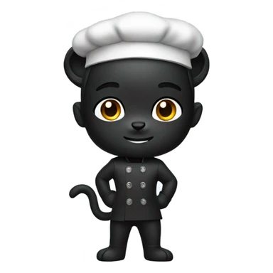 Black Panther with cooking suit sticker