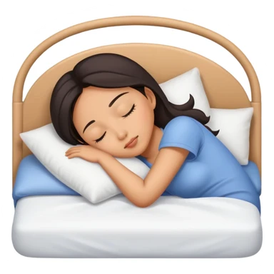 asian woman is sleep on the bed sticker