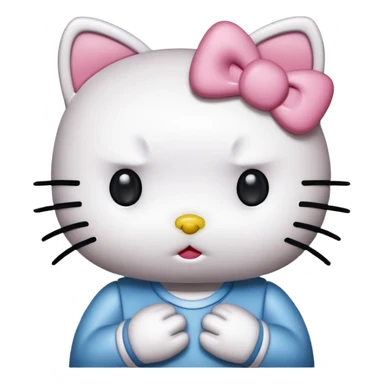 Hello Kitty with confused face sticker