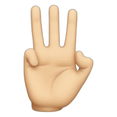 hand with 2 finger  up sticker