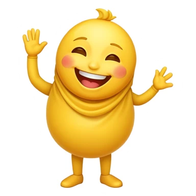 Laughing emoji with full body  sticker
