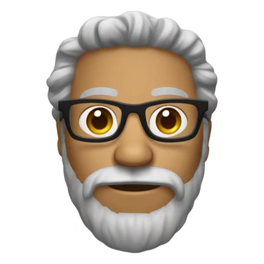 Un chico moreno con gafas y cabello rizado sticker