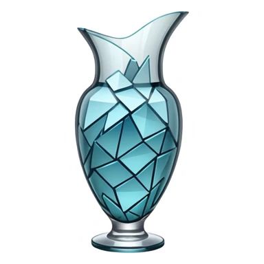 shattered glass vase sticker