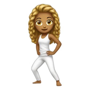 Fille capoeiriste sticker