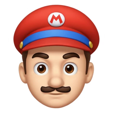 mario with one eyebrow raised and one eyebrow lowered sticker