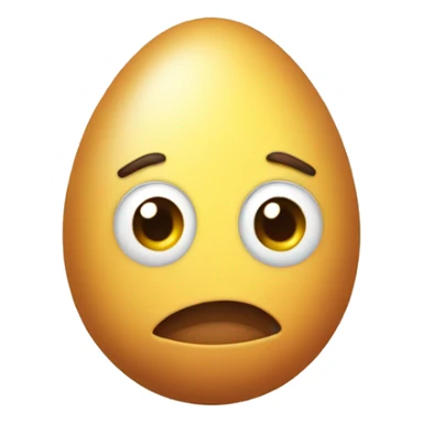 one egg with face ruffled sticker
