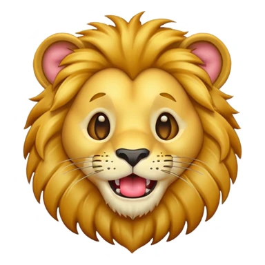 lion emoji with tongue stuck out sticker