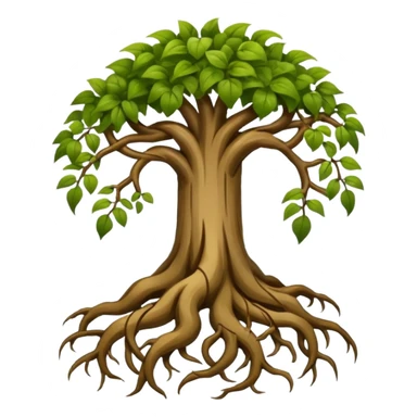 Simple sparse Plant roots sticker