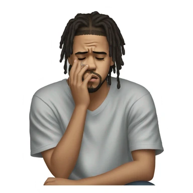 j cole crying tears sticker