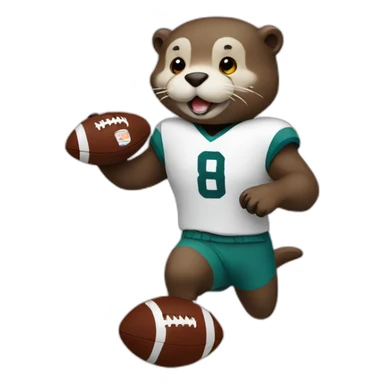 otter playing football sticker