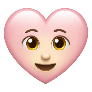 light pink heart sticker