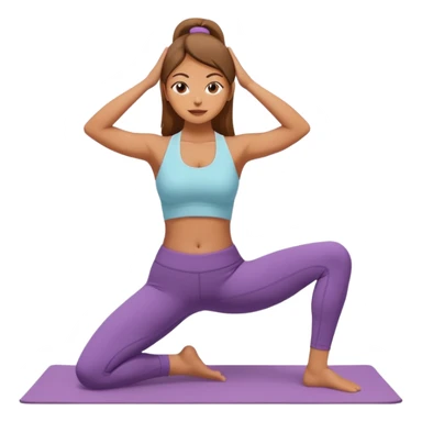 A women doing fot yoga against wall  sticker