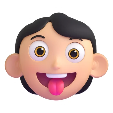 startled face with big round eyes and mouth wide open, 'aahh' vibe sticker