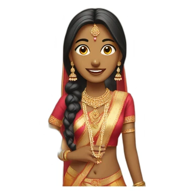Indian girl wedding sticker