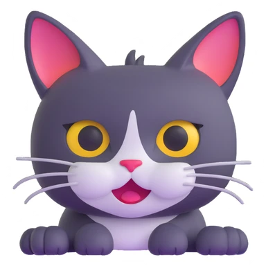 jolly one-eyed cat sticker
