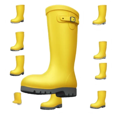 yellow rain boots sticker