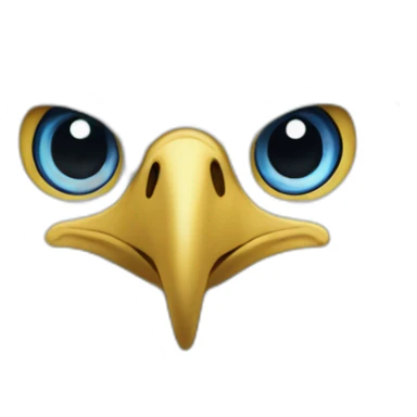 white hawk with bleu eyes sticker