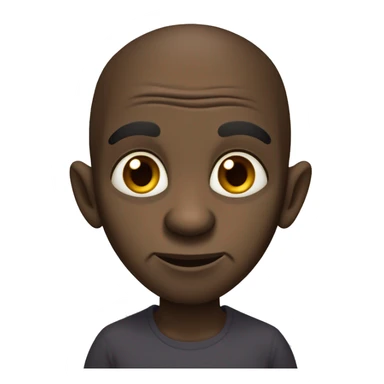 Somali goblin with stubbed beard and brown dark skin tone crooked nose  sticker