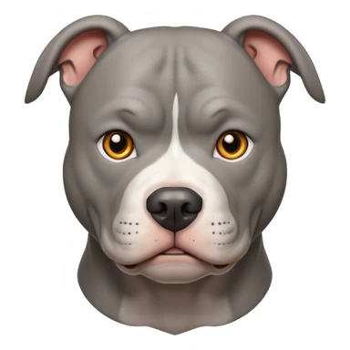 Grey pitbull sticker